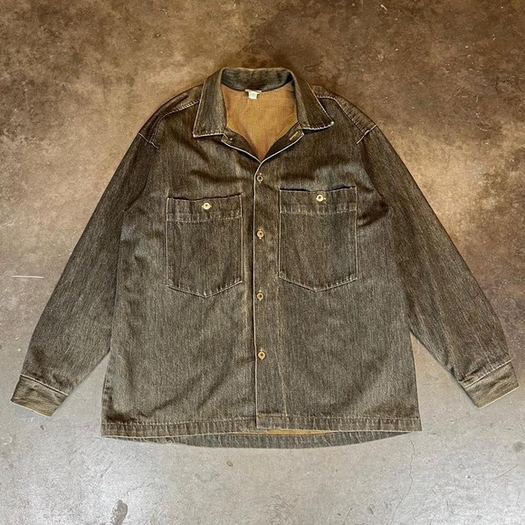 American Vintage Other - Vintage 90s strictly wide KPP brown denim chore jacket Mens large